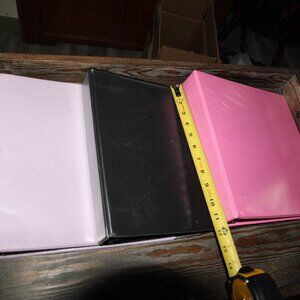 Set of Pink, Black & Light Pink Binders